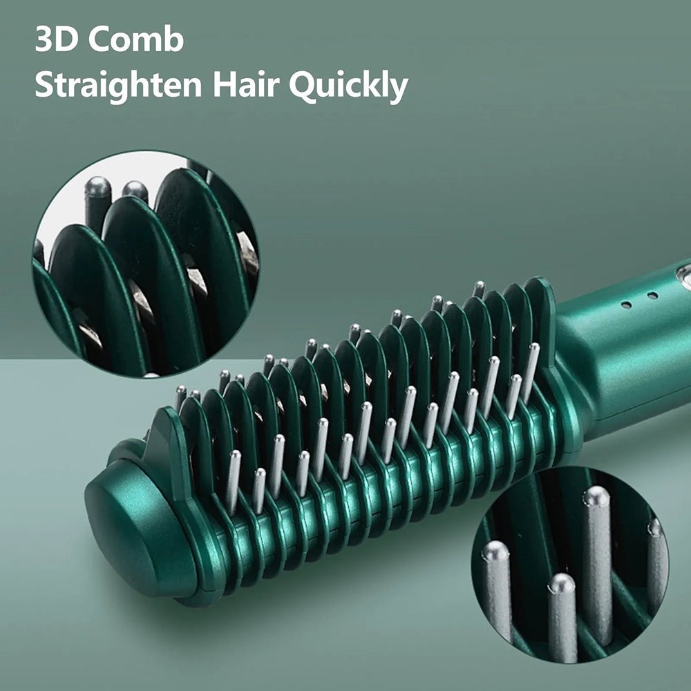 Dual - Purpose Electric Hair Comb for Curling & Straightening - New Beginnings