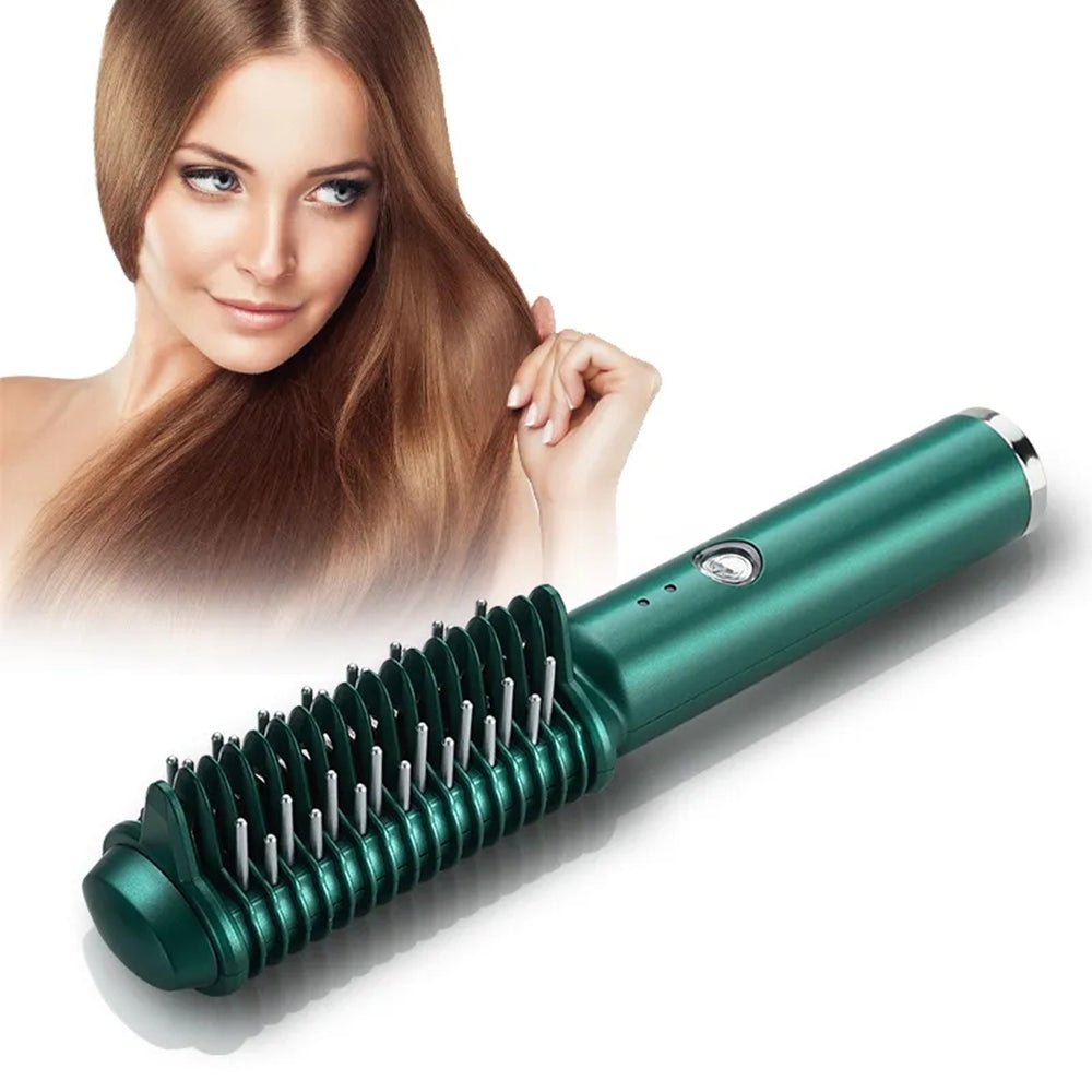 Dual - Purpose Electric Hair Comb for Curling & Straightening - New Beginnings