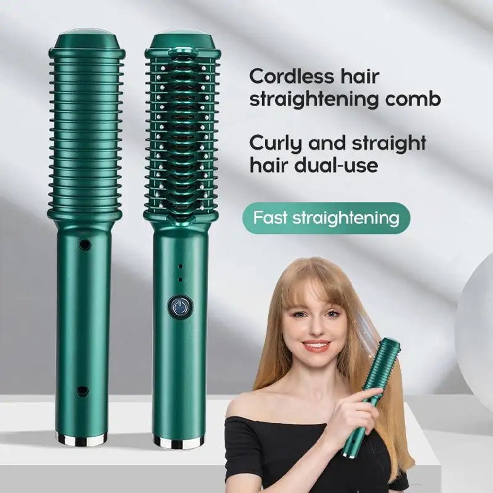 Dual - Purpose Electric Hair Comb for Curling & Straightening - New Beginnings