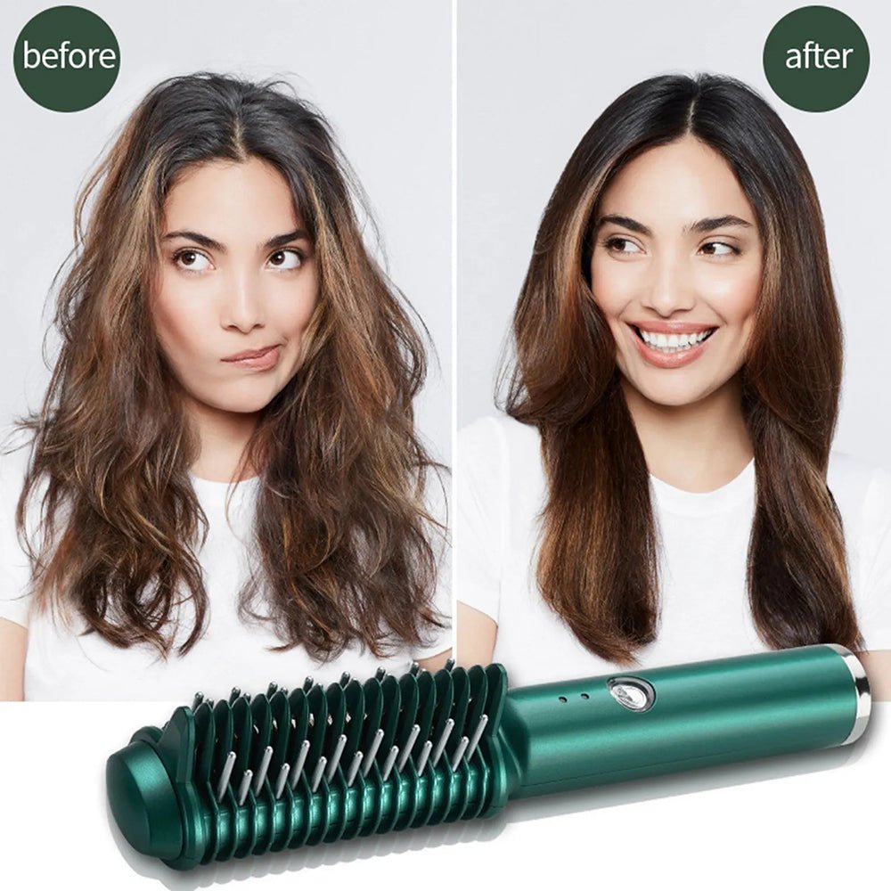 Dual - Purpose Electric Hair Comb for Curling & Straightening - New Beginnings