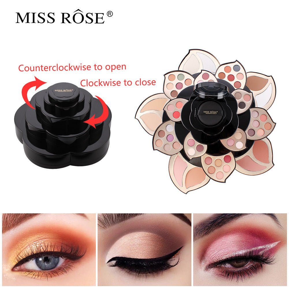 Multifunctional Makeup Full Set with Black Floral Palette - New Beginnings