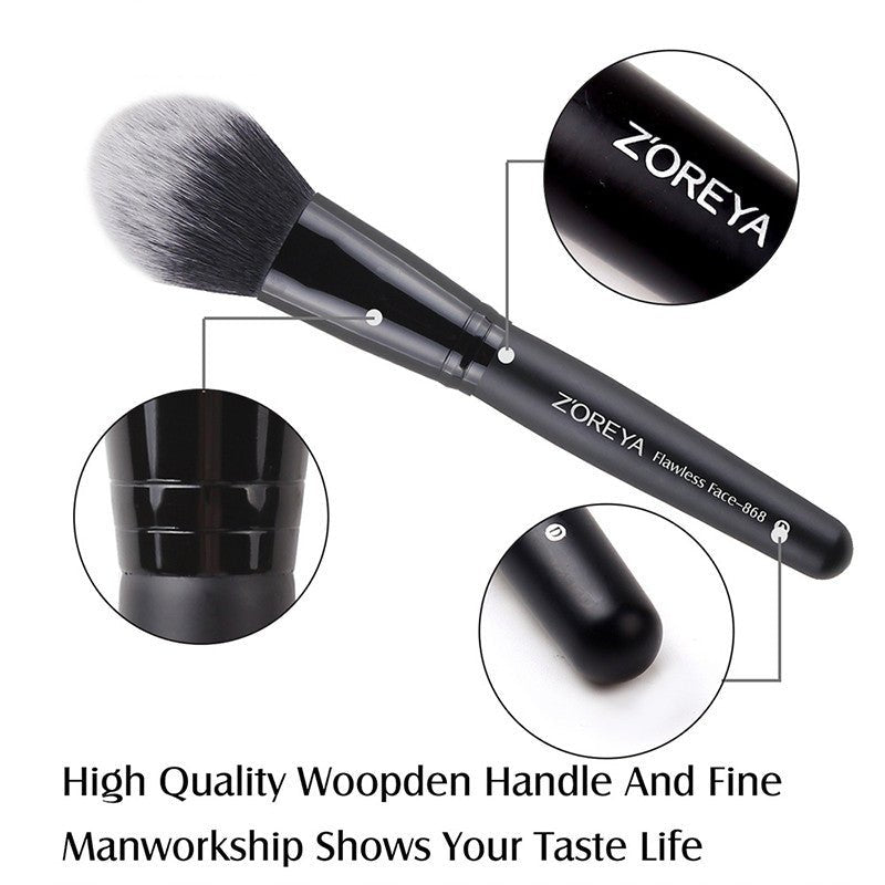 ZOREYA 15 - Piece Makeup Brush Set with Black Handles - New Beginnings