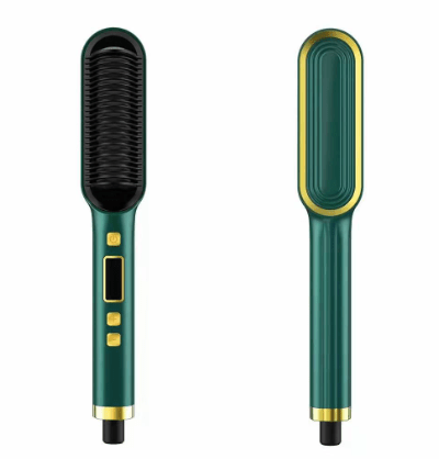 LCD Hair Straightening Comb with Dual - Use Curling Iron - New Beginnings