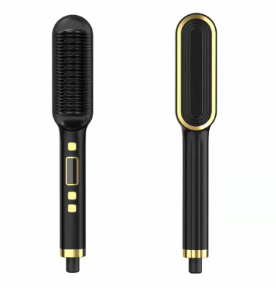 LCD Hair Straightening Comb with Dual - Use Curling Iron - New Beginnings