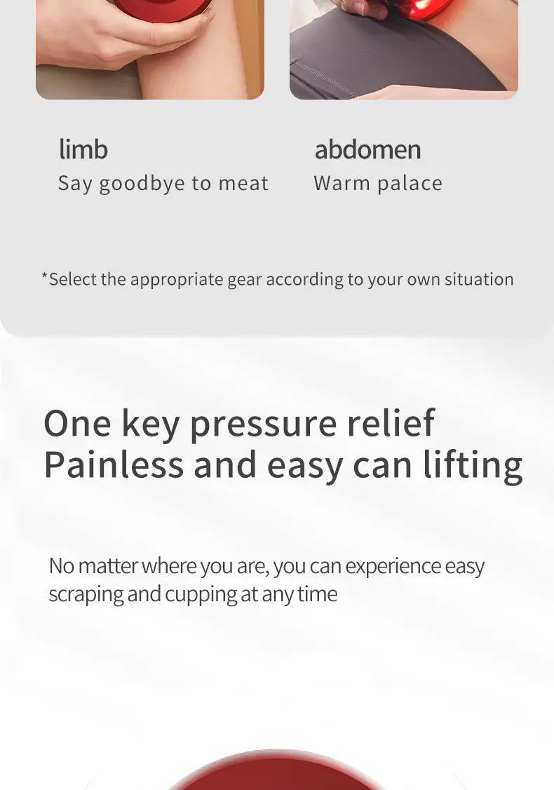 Portable Electric Cupping Massager with Red Light (2 Cups) - New Beginnings