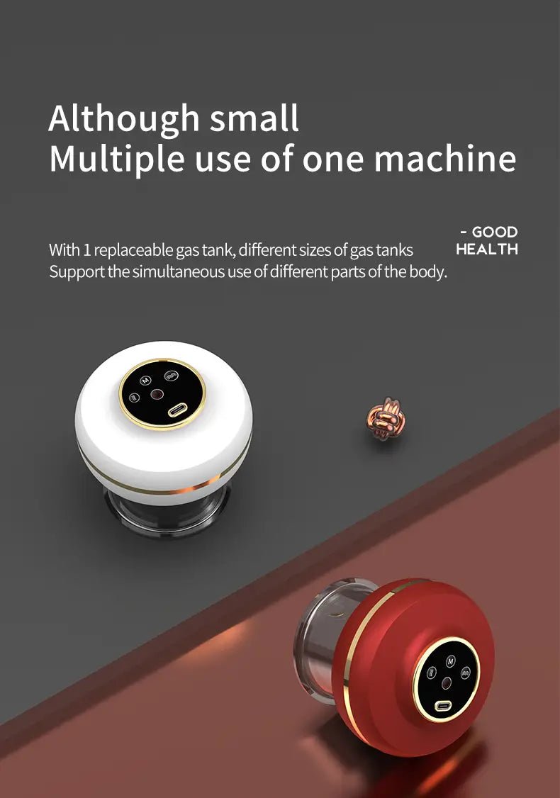 Portable Electric Cupping Massager with Red Light (2 Cups) - New Beginnings