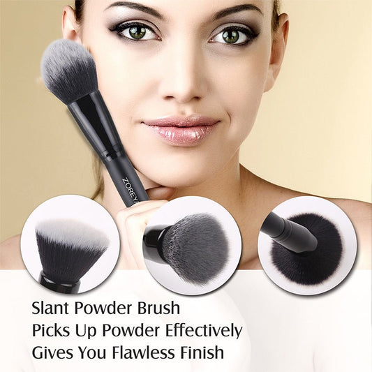 ZOREYA 15 - Piece Makeup Brush Set with Black Handles - New Beginnings